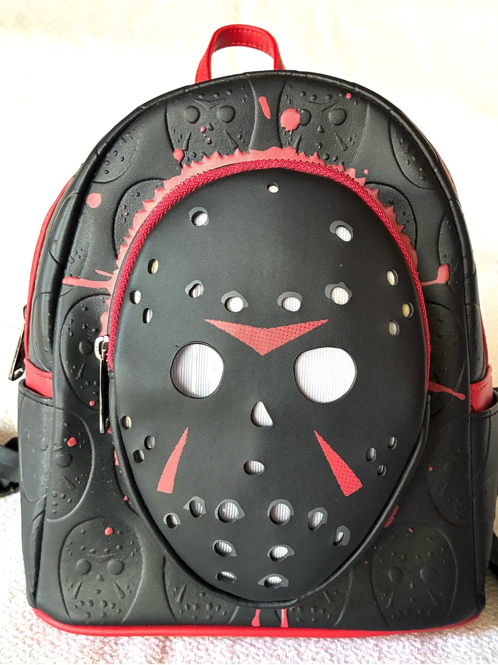 Loungefly Black & Red Jason Mask Backpack